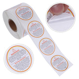 5 Rolls Candle Warning Stickers Durable Fire Safety Decals 2500PCS