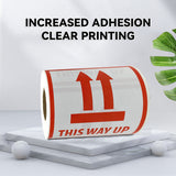 300PCS Anti-Tripping Warning Stickers 12×12cm Shipping Box This Way Up Labels