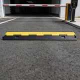 Slotted Rubber Speed Bump with Flip Cover Reflective Modular Design