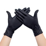 50Pairs Black Nitrile Gloves for Hairdresser Mechanic Chemical Use
