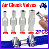 2X 6 8 10 12mm Aluminum One Way Fuel Non Return Check Valve