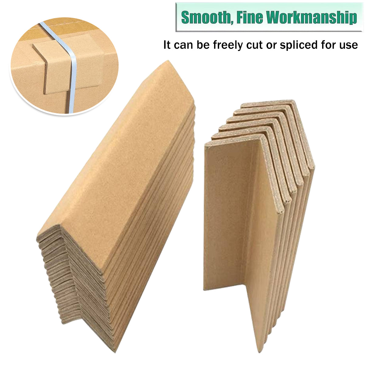 100PCS L-Shaped Kraft Paper Corner Protectors 20cm