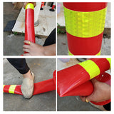 Plastic Safety Traffic Cones Impact Resistant Road Warning 2PCS