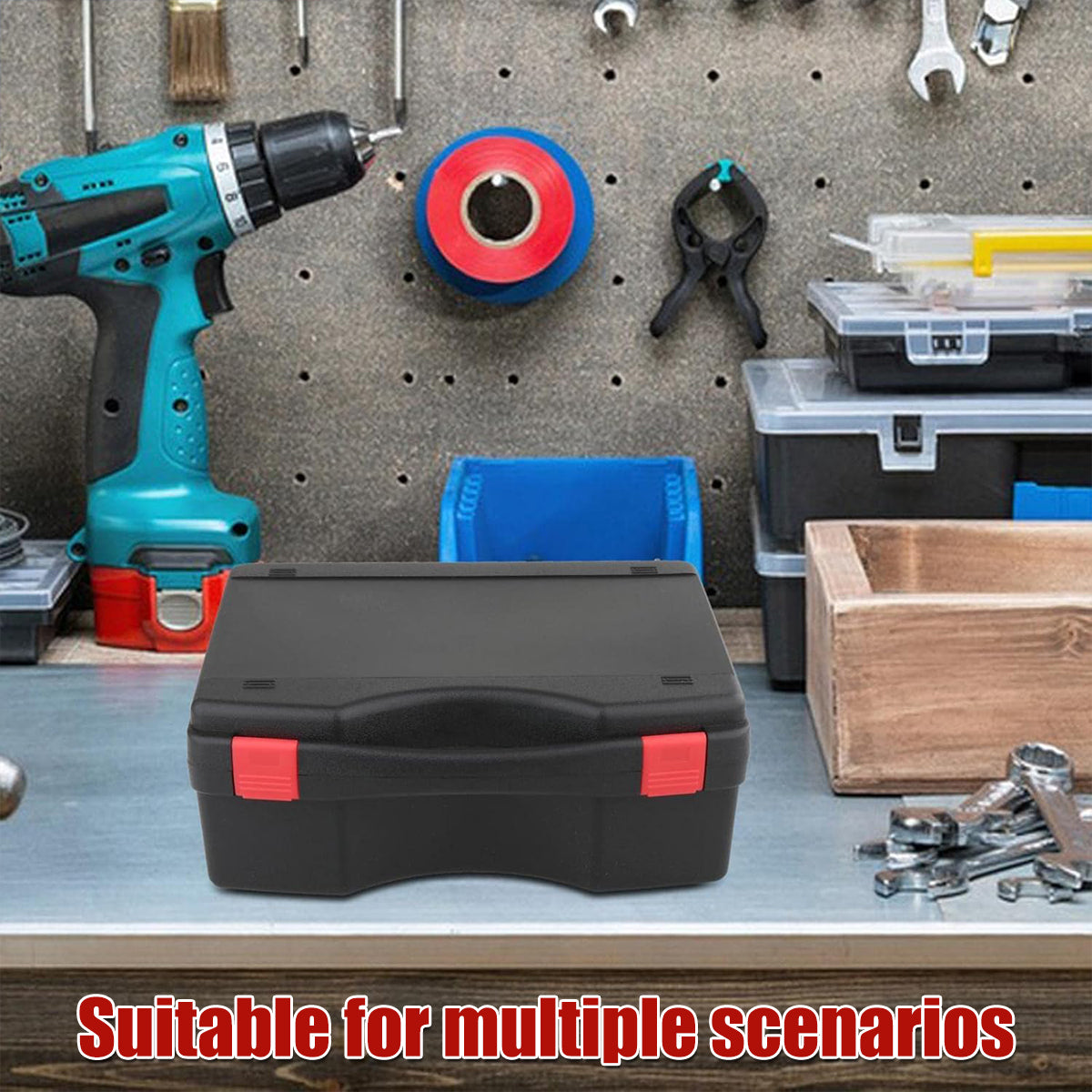 Portable Plastic Tool Box Large Capacity Tool Storage Case