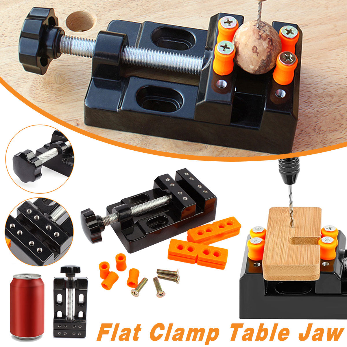 Mini Flat Clamp Table Vise Bench Drill Press Vice DIY Tools