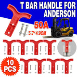 10x Red T Bar Handle for Anderson Plug Connectors 50AMP 12-24V