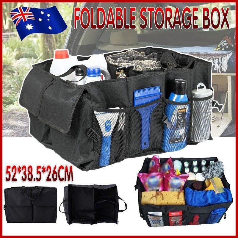 Car Boot Organiser Partition Collapsible Storage Box Trunk Bag Tool Multipurpose