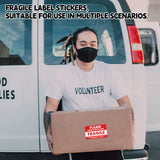 Fragile Sticker Labels 2 Rolls 1000PCS High Visibility Shipping Warning