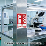 2PCS Fire Extinguisher PVC Safety Warning Sign for Warehouse Building Use