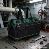 Multifunction Tool Bag 52cm Portable Large Capacity Work Tote with Hard Bottom