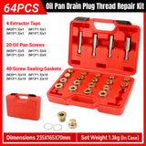 64PCS Oil Pan Drain Plug Thread Repair Kit M13–M20 for Engine Maintenance