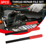 3PCS Thread Repair File Set SAE Metric Metal Hand Files