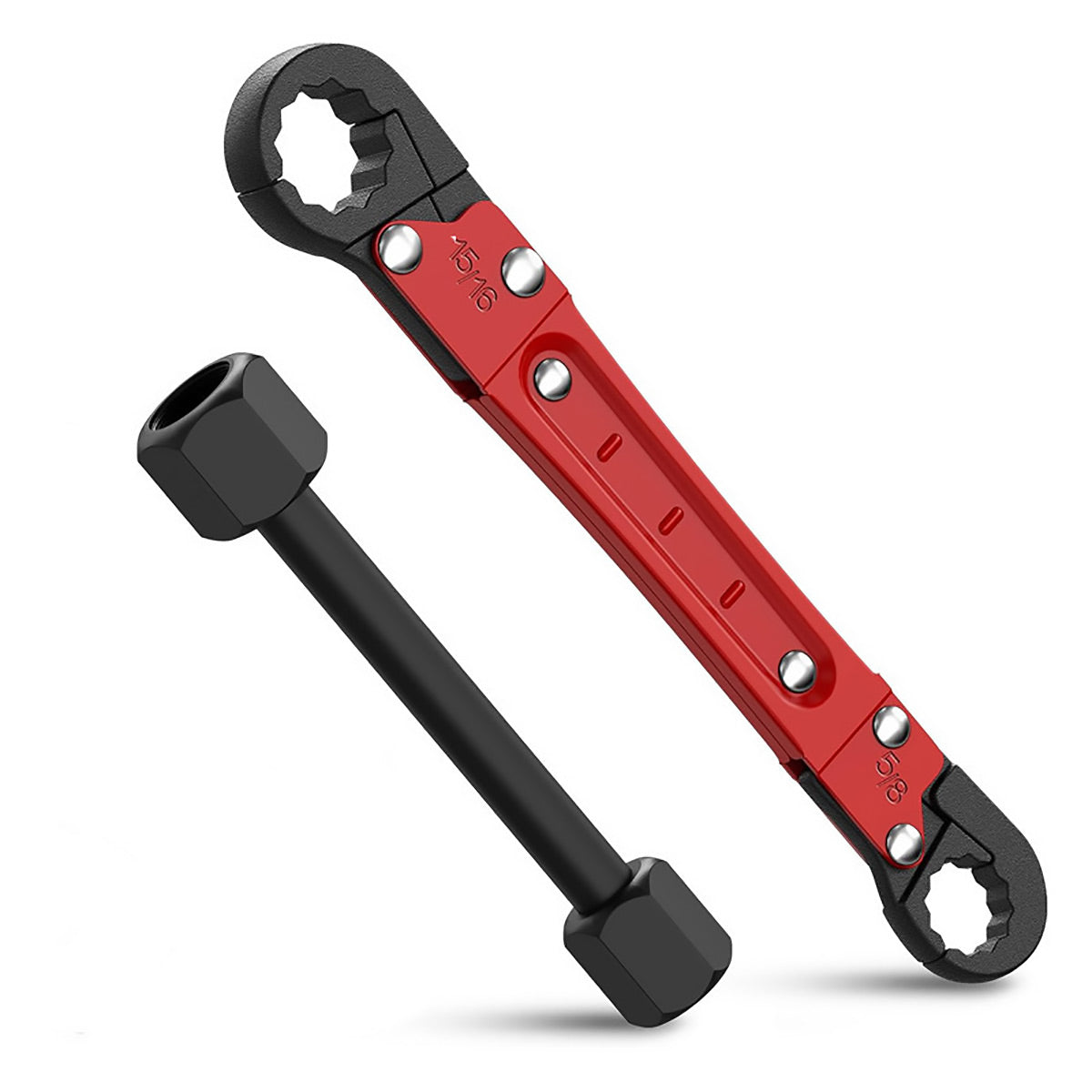 Water Pipe Repair Wrench Set with Double-Ended Faucet Wrench and Angle-Stop Extension