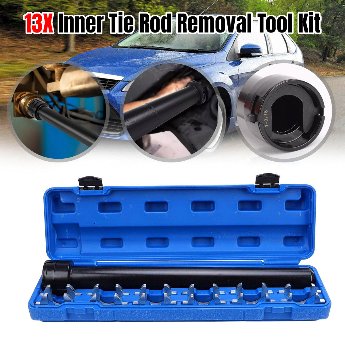 13PCS Steering Tie Rod Inner Ball Removal Extractor Tool Kit