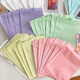 100pcs Macaron Colour Zip Lock Bags Transparent Storage Pouches