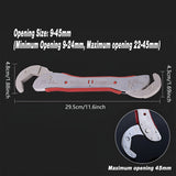 9-45mm Adjustable Magic Wrench Multifunction Quick Grip Universal Spanner