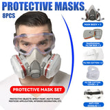 6200 Protective Respirator Face Mask Set with Dual Filters 8PCS