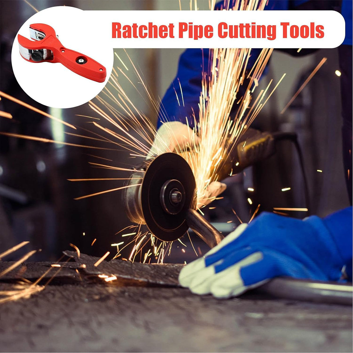 Ratchet Pipe Cutter for 8–29 mm Metal Tubes and Plumbing Repairs