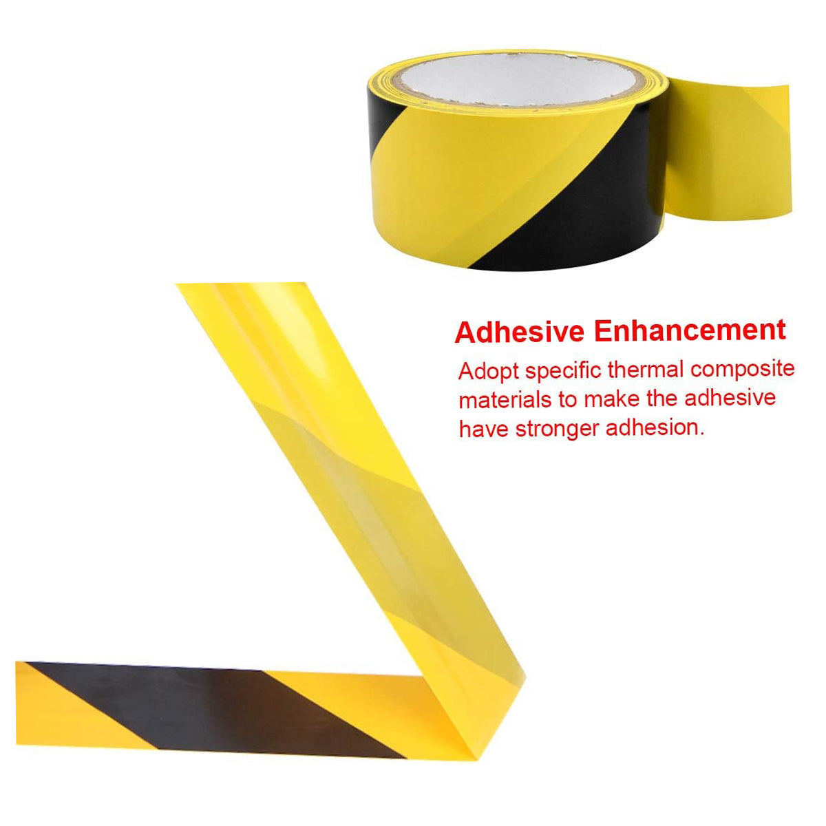 PVC Warning Tape Black Yellow Floor Safety Marking Tape
