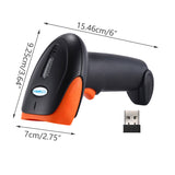 Wireless 2D QR Barcode Scanner Handheld USB Receiver