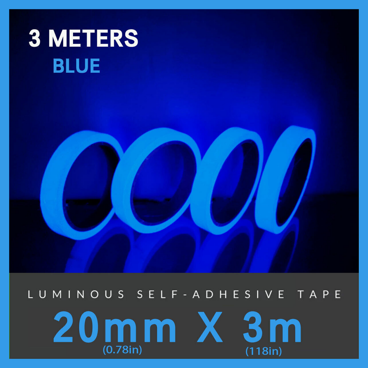 Luminous Fluorescent Night Glow Tape Self Adhesive Safety Sticker