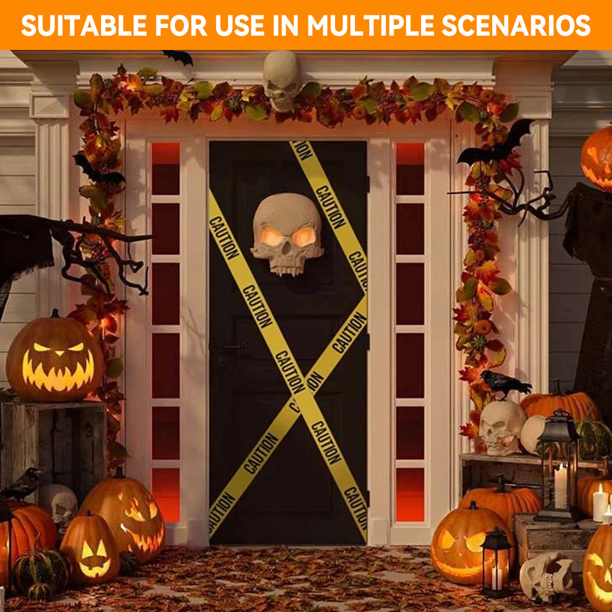 5PCS 100M Caution Warning Tape 75mm High Visibility Safety Barrier