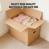 10PCS Corrugated Cardboard Moving Boxes with Built-In Handles