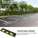 2PCS Rubber Parking Wheel Stop Heavy Duty Reflective Curb