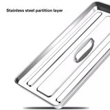 Stainless Steel Toolbox Portable Hand Carry Tool Storage Case