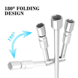 Foldable Tire Wrench Set Carbon Steel for Car SUV Truck Auto Repair