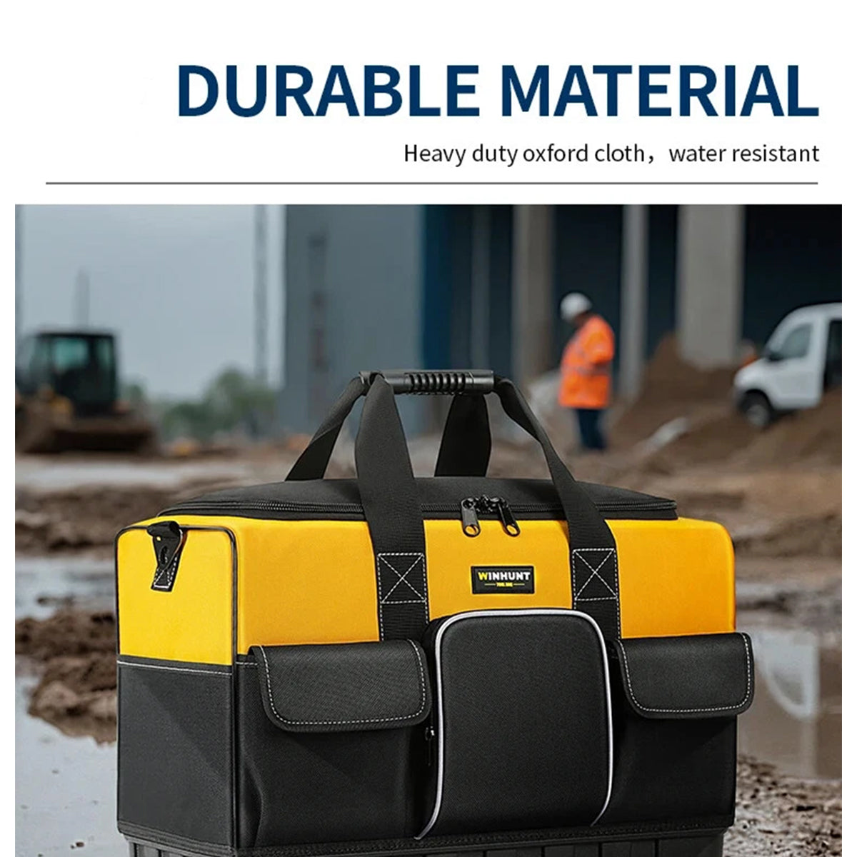 Large Capacity Tool Bag Portable Work Tool Organiser Oxford Fabric