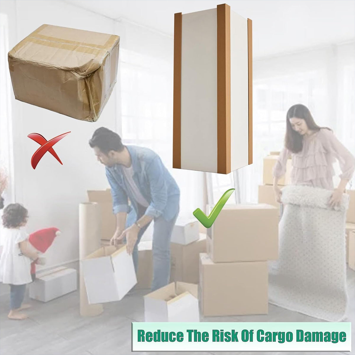 50PCS Brown Kraft Paper Corner Protector Durable Shipping Pack Use