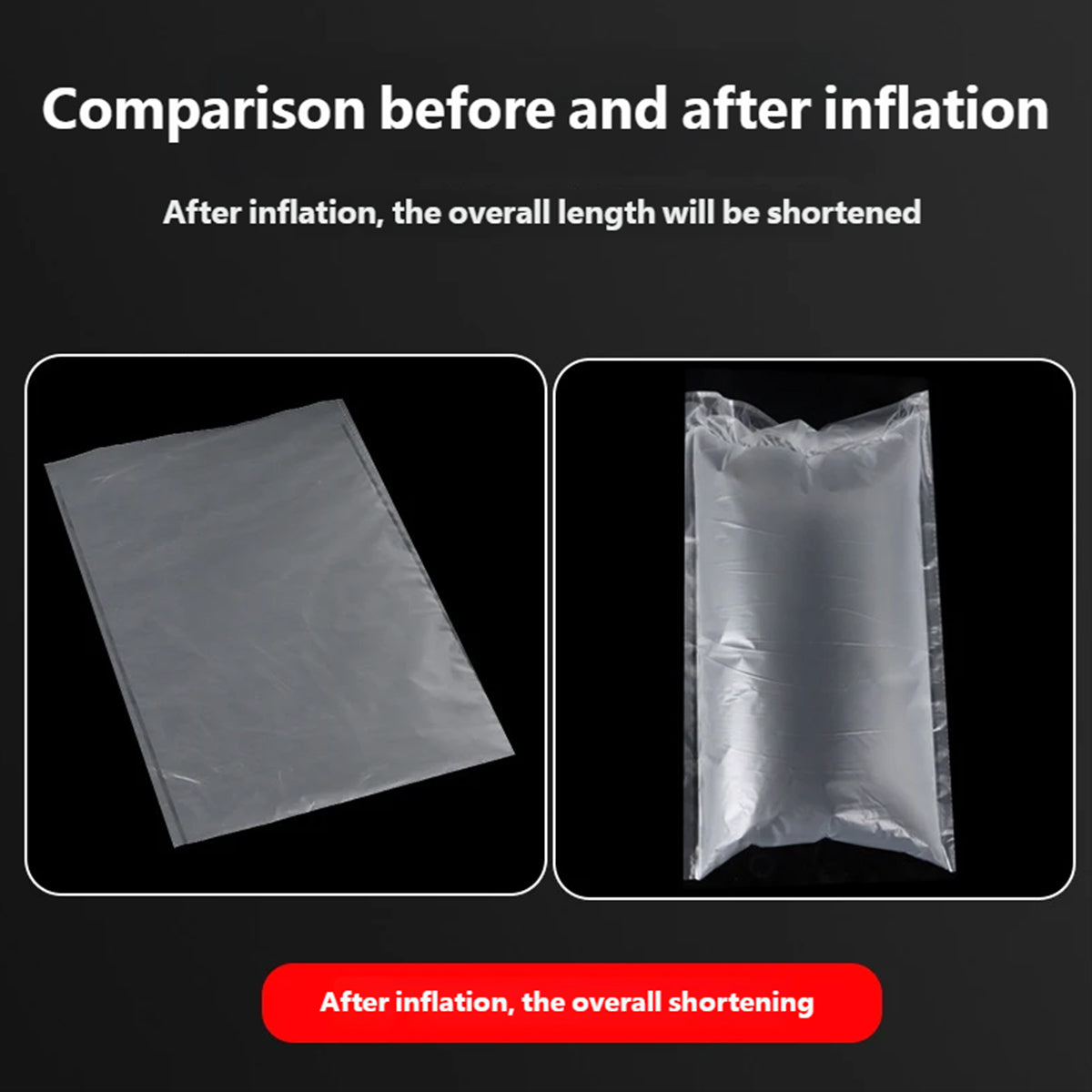 Inflatable Air Column Cushion Roll Shockproof Clear Packaging for Shipping