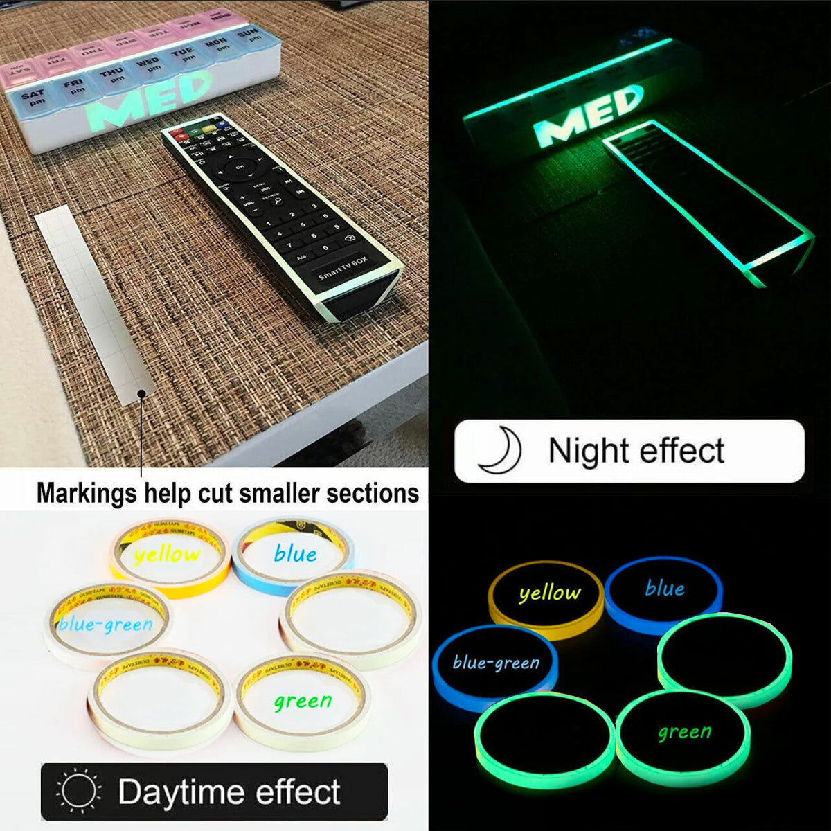 Luminous Fluorescent Night Glow Tape Self Adhesive Safety Sticker