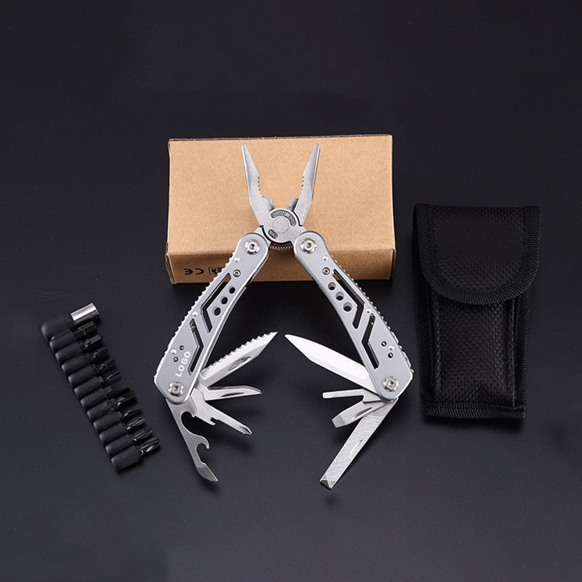Outdoor Camping 12-in-1 Folding Pliers Survival Tool