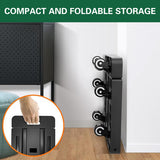 Foldable Flatbed Trolley Cart with Pull Rod and Universal Wheels 200KG