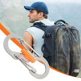 Aluminum S-Biner Carabiner Keychain Clip Spring Hook 1–2PCS