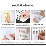 Wall Mounted Storage Rack No Drill Organizer for Home and Office