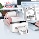 Pink Label Paper Holder Organizer Stand for Desk and Shelf Storage