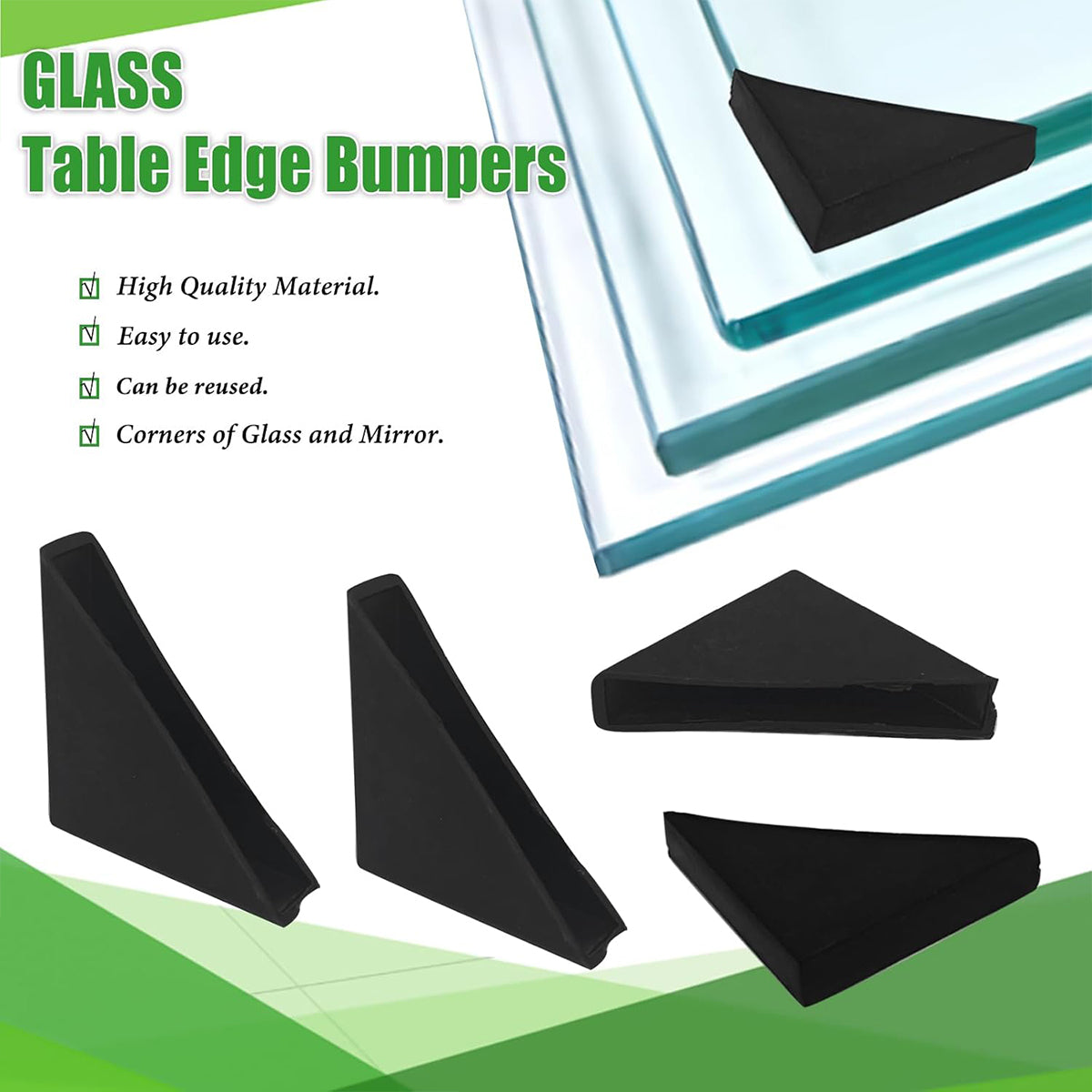 Glass Corner Protectors 100PCS Durable Edge Guards for Windows Furniture