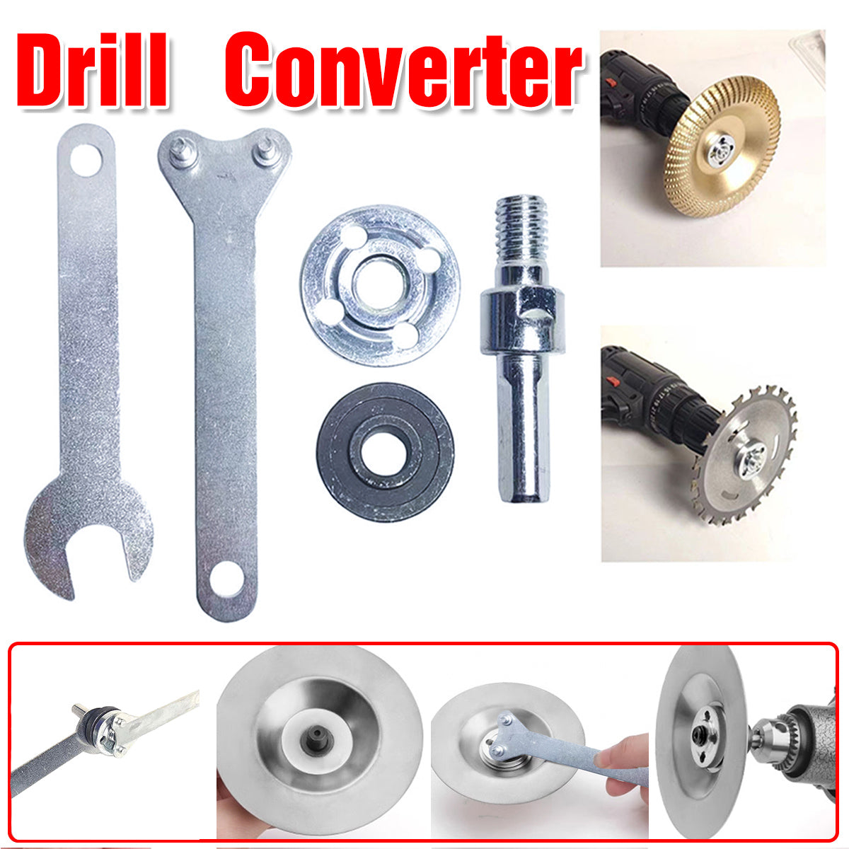 Electric Drill Conversion Kit Angle Grinder Polishing Drilling Tool