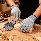 2Pairs Cut Resistant Work Gloves Anti Slip Safety Hand Protection