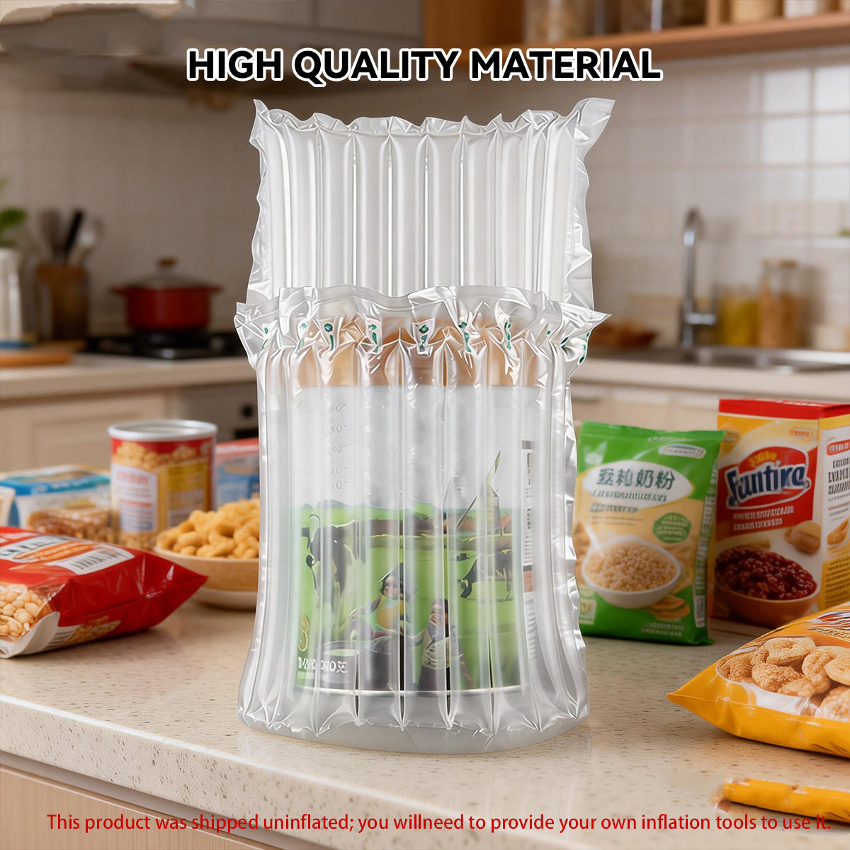 100PCS Air Column Cushion Bags 20×19cm Transparent Shockproof Shipping Protection