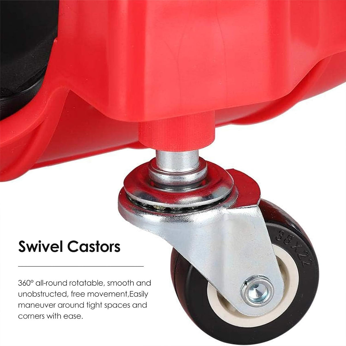 Bricklayer Knee Pad Tool Cart with Rolling Wheels for Construction