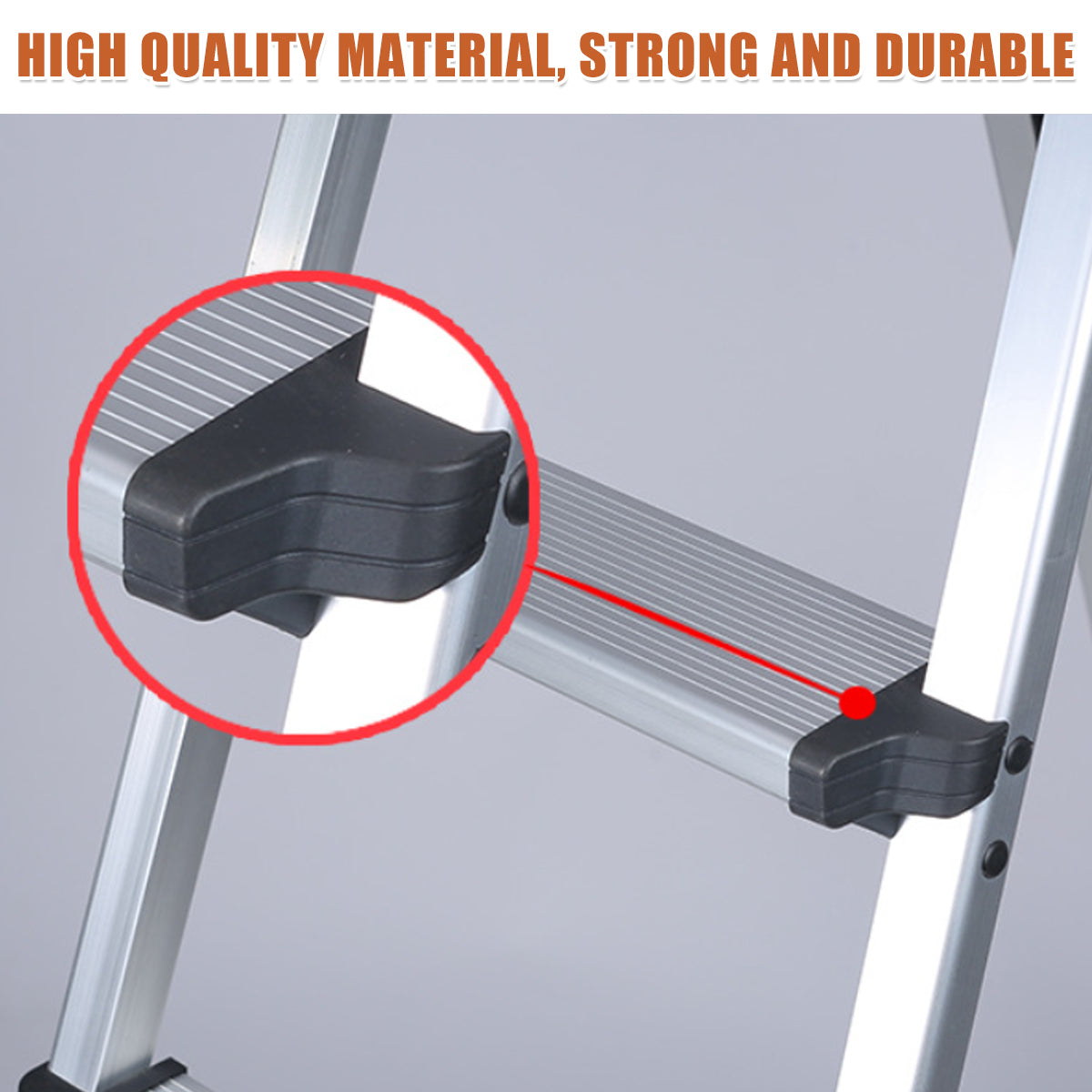 Double-Sided Aluminum Folding Ladder 4/6 Layer Stable Warehouse Use