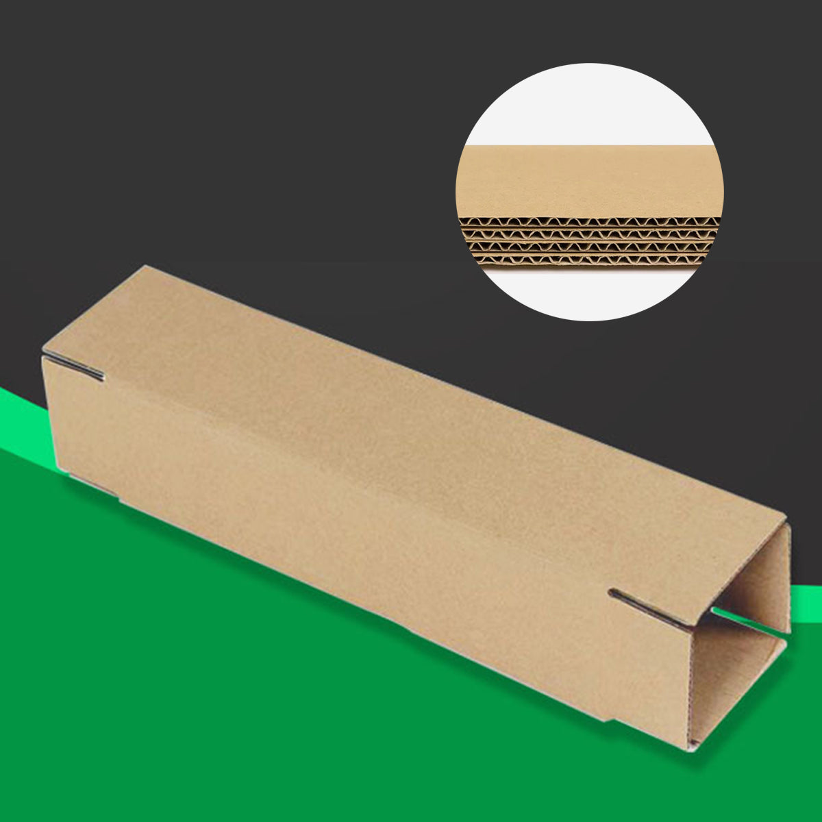 50pcs Long Strip Kraft Cardboard Shipping Boxes for Warehouse Storage