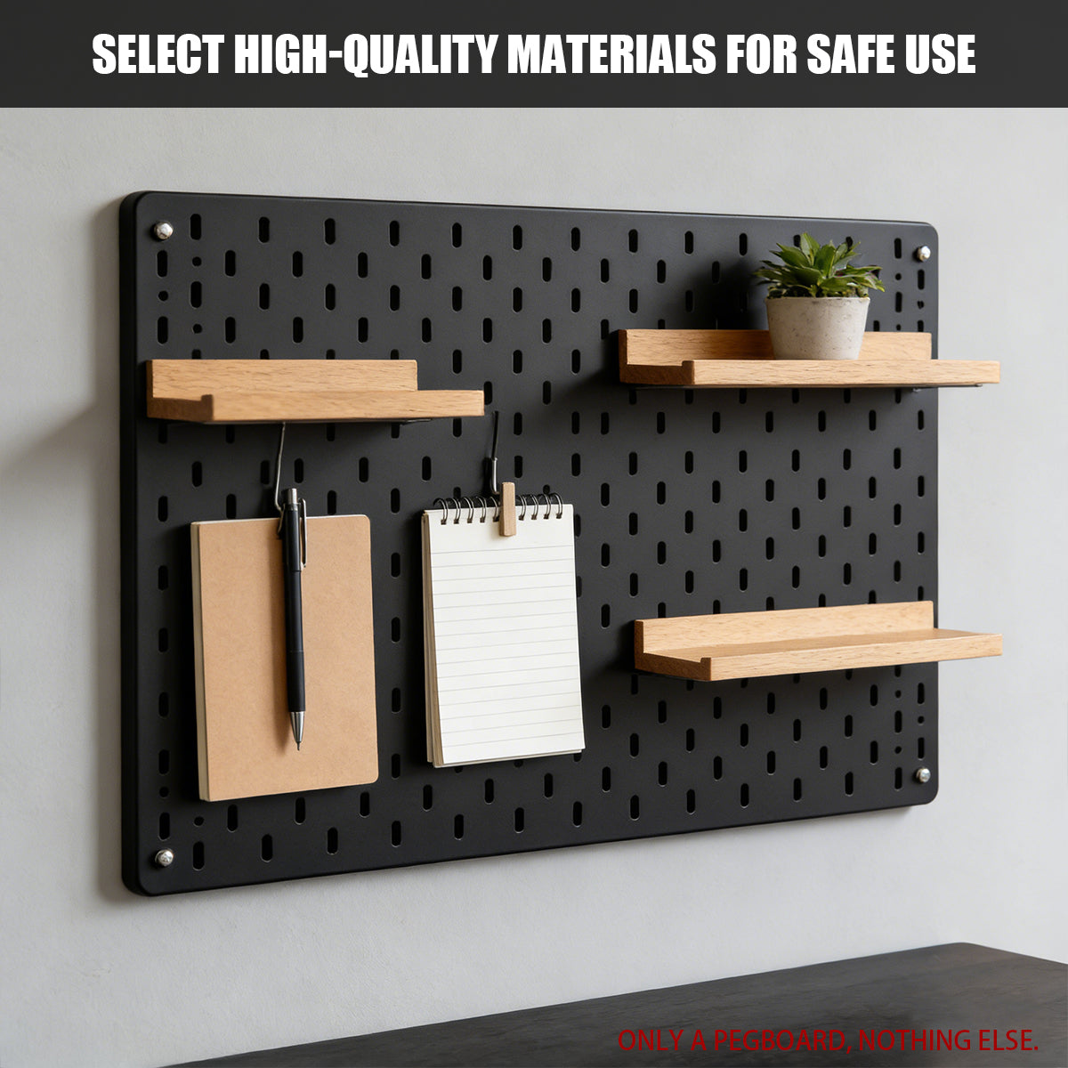 Acrylic Pegboard Wall Storage Display Rack 56×36cm