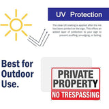 4PCS Reflective Surveillance Warning Signs Metal Security Camera Notice Durable