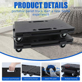 Heavy Duty Rolling Utility Cart Silent Portable Trolley for Warehouse Use