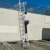 Retractable Aluminium Alloy Ladder 320/380cm Anti-Slip Pedals Stable Design